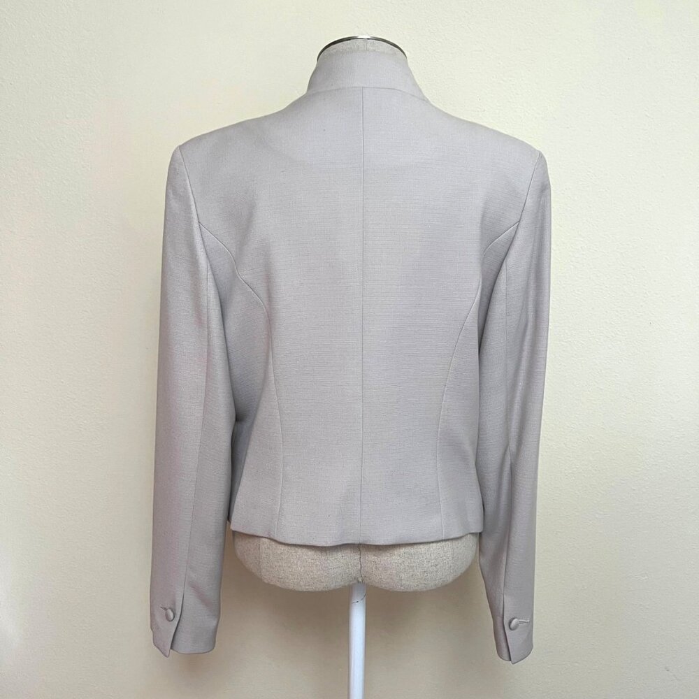 H&M Long Sleeve Light Beige Taupe Cropped Blazer Size 12 - Picture 7 of 10